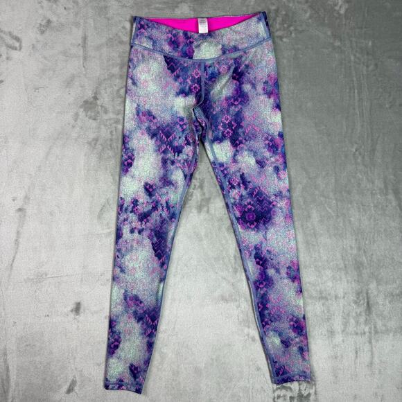 Ivivva Lululemon Tie Dye Abstract Full Length Leggings Kids Girls size 12 - Picture 1 of 10
